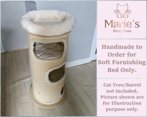 IVORY CREAM, Pet Cat Bed Replacement for Natural Paradise Scratching BARREL - Picture 1 of 18