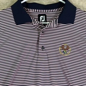 Footjoy FJ Herren XL Shirt Golf Polo Army Navy CC Performance Stretch gestreift - Bild 1 von 9