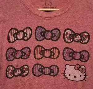Hello Kitty Sanrio Mighty Fine Pre-teen Girl's Shirt Youth Size Large Red - Picture 1 of 6