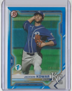 2021 Bowman 1st Edition - Jackson Kowar #BFE-43 (RC) Blue Foil 149/150 - Picture 1 of 1