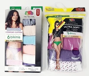 Women's 2 Pks of 6 (12 Total) FRUIT of The LOOM Bikini Panties Underwear 5/SMALL - Picture 1 of 11