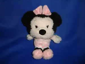 Disney Baby Minnie Mouse Pink Polka Dots Crinkle Ears Plush 7" tall - Imagen 1 de 5