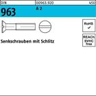 Senkschraube DIN 963 Schlitz M 1,2 x 3 A 2