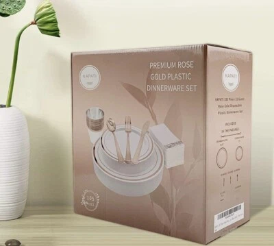 Rose Gold 105 Piece Dinnerware Set - Image 1 of 4