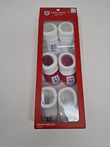 Offizielle England Kleinkind Stiefeletten Neugeborenes Baby (1 Paar rot und 2 weiß) - Bild 1 von 3