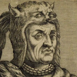Portrait Paraousti Satouriona Indien Roi de Floride Gravure André Thevet XVIe - Picture 1 of 3