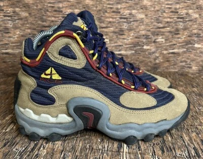 Vintage Nike ACG Regrind Hiking Trail Boots Shoes Brown Blue 1996 Women’s Sz 6 - Image 1 of 4