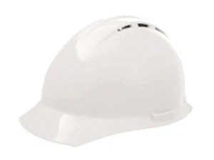 ERB VENTED  4 PT RATCHET SUSPENSION STANDARD SAFETY HARD HAT- WHITE - Imagen 1 de 5