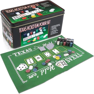Gamie Texas Holdem Poker Game Set -Fun Game Night Supplies -Casino Gift For Kids - Image 1 of 4
