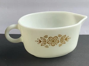 Pyrex Schmetterling Gold Milchglas Vintage Sauciere Sirup Boot Corning 77-B - Bild 1 von 5