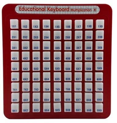 Educational Keyboard Multiplication X Times Table Press Learn Homeschool Tool - Image 1 of 4