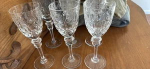 6 Rogaska Hand Cut goblets glass lead crystal Gallia - Picture 1 of 3