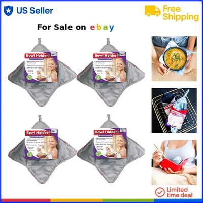 Microwave Safe Fabric Bowl Holders 4 Pack Hot and Cold Soup Cozy Hugger - Image 1 of 4