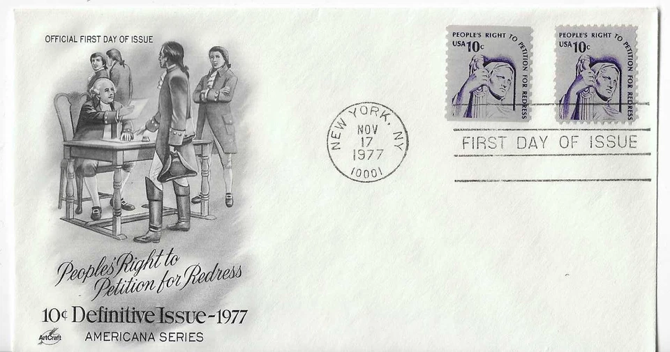 ArtCraft # 1592 / 1617 Petition to Redress combo: sheet & coil singles - Image 1 of 1