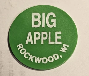 Big Apple Rockwood, WI plástico bueno para token #1898 - Imagen 1 de 2