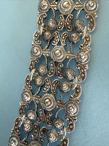 Antik Silber verziert Repossessions Stil viktorianisches Armband - Bild 1 von 14