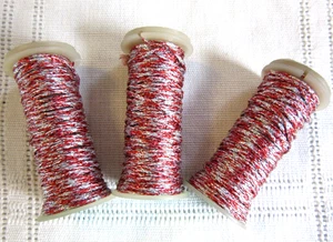 3 Kreinik Metallics Bügelbild #6131 SILVERBERRY Medium #16 Zöpfe Faden Posten - Bild 1 von 5