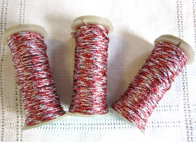 3 Kreinik Metallics Iron-on #6131 SILVERBERRY Medium #16 Braids Thread lot - Image 1 of 4