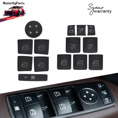 Car Door Armrest Window Switch Button Cover Trim For Mercedes Benz E C-Class GLK - Image 1 of 4
