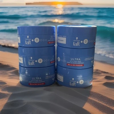 6x 75ml taft Ultra Wax styling wachs Struktur ultra starker Halt 24h Kontrolle - Bild 1 von 2