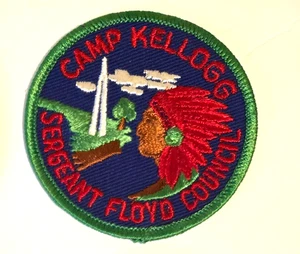 Iowa Camp Kellogg Sergeant Floyd Council Vintage Boy Scout BSA Patch - Bild 1 von 2