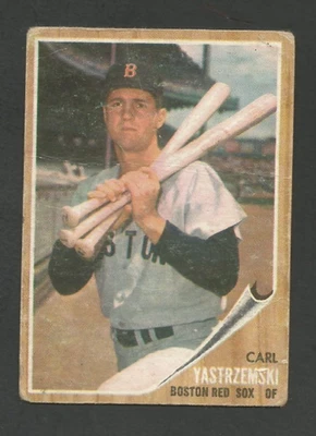 Original 1962 CARL YASTRZEMSKI Topps Baseball Card No. 425 Boston Red Sox LOW GR - Image 1 of 2