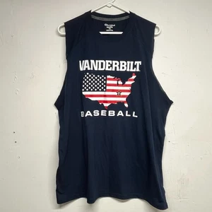 Camiseta de béisbol Champion Vanderbilt para hombre 2XL cortada Commodores patriótica de EE. UU. - Imagen 1 de 7