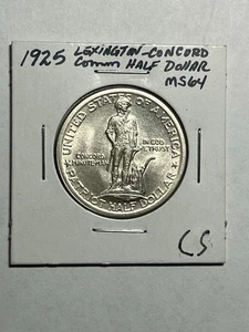 Medio dólar conmemorativo Lexington 50c 1925 atractivo UNC BU bonito brillo - Imagen 1 de 4