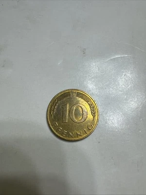 Old Germany Coin - 1991 10 Pfennig - Sold as is Foto 1 de 4