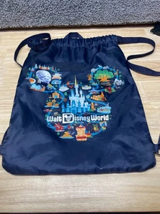 Walt Disney World Cinch Bag Rucksack Kordelzug Nylon blau leichte Tasche - Bild 1 von 6