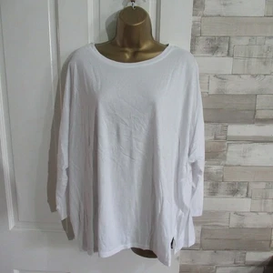 NEXT ● size 20 ● white 3/4 sleeve organic cotton tshirt blouse top womens ladies - Picture 1 of 5
