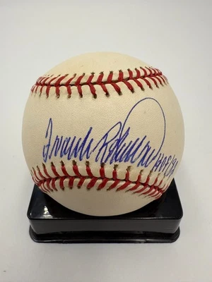 FRANK ROBINSON SIGNED OFFICIAL RAWLINGS MLB AMERICAN LEAGUE BASEBALL HOF 82--JSA - Image 1 of 4
