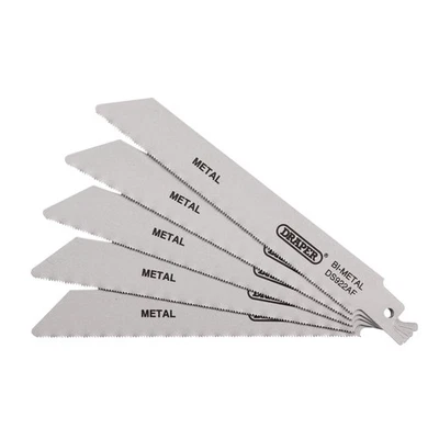 Draper Bi-metal Reciprocating Saw Blades Metal Cutting 150mm 24tpi 5Pk 43444 - Image 1 of 2