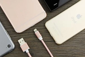 XPower Sync & Quick Charging Cable for iPhone Rose Gold MFi Certified 2M 6FT - Picture 1 of 9