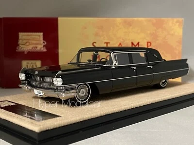 STAMP-MODELS 1/43 CADILLAC FLEETWOOD FORMAL LIMOUSINE LANDAU HARD-TOP 1965 BLACK - Immagine 1 di 3