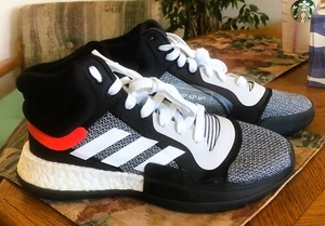 Adidas Marquee Boost Para hombres TALLA 8.5 Blanco Negro Zapatos de Baloncesto BB7822 - Imagen 1 de 7