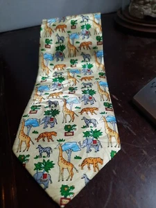 Emarco -  Handmade 100% Silk Zoo Necktie - Picture 1 of 3
