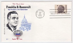 TurtlesTradingPost- Franklin D Roosevelt #1284- 1966- FDC Cover Craft - Picture 1 of 1