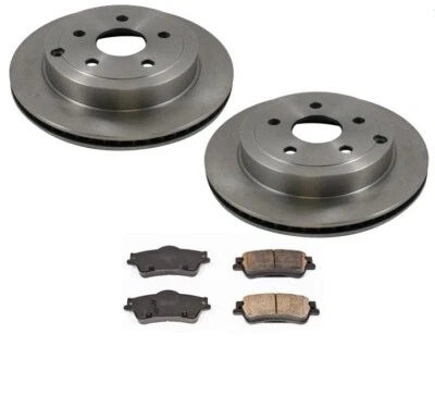 Rotores de freno traseros y pastillas de freno de disco traseras Pontiac para 2008 2009 G8 3,6 L base V6 Foto 1 de 4