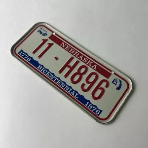 PLACA DE IDENTIFICACIÓN DE BICICLETA DE COLECCIÓN NEBRASKA 1776 BICENTENARIO 1976 11-H896 LP13 - Imagen 1 de 8