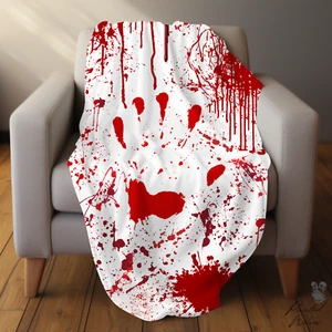 Horror Blanket Halloween Blanket Horror Movie Blanket Blood Splatter Blanket - Picture 1 of 12