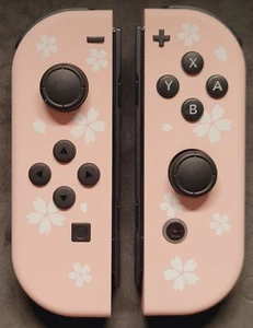 Custom New Nintendo Switch Pink Cherry Flower/Floral Joy Con Controllers! - Picture 1 of 2