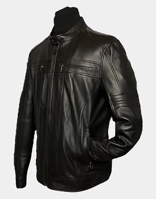 GIACCA GIUBBINO GIUBBOTTO IN DI PELLE UOMO ART U0348  TG. DISPONIBILI DA 46 a 60 Foto 1 de 4