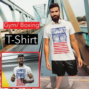 Rocky Balboa T-Shirt Gym Boxing MMA Running USA Oldschool Gifts 2022 S M L XL - Picture 1 of 4