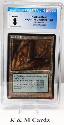 MTG - Homelands - Koskun Keep - Graded - CGC 8.0 - Vintage - Image 1 of 4