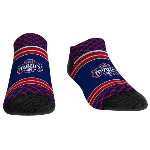 Rock Em Socks Washington Mystics Net Striped Ankle Socks Cover