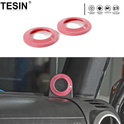 Pink A-Pillar Speaker Radio Ring Cover Decoration For Jeep Wrangler JK 2007-2014 Foto 1 de 4