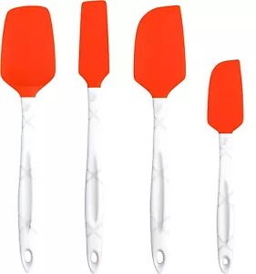 MISTRALLI (M KITCHEN WORLD) SET OF 4 SILICONE SPATULAS RED 1.25-2.3" - NEW! - Imagen 1 de 1