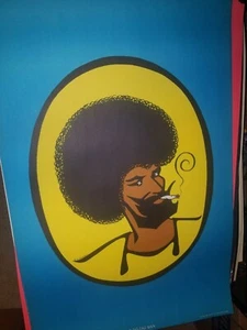AFRO ZIG-ZAG MAN VINTAGE 1973 BLACKLIGHT HEADSHOP POSTER By STEFFEN & GAINES INC - Picture 1 of 6