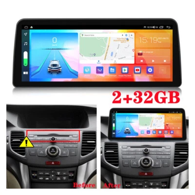 12.3" 2+32GB Android Stereo Radio Nav Head Unit For 09-13 Acura TSX Honda Accord - Image 1 of 4